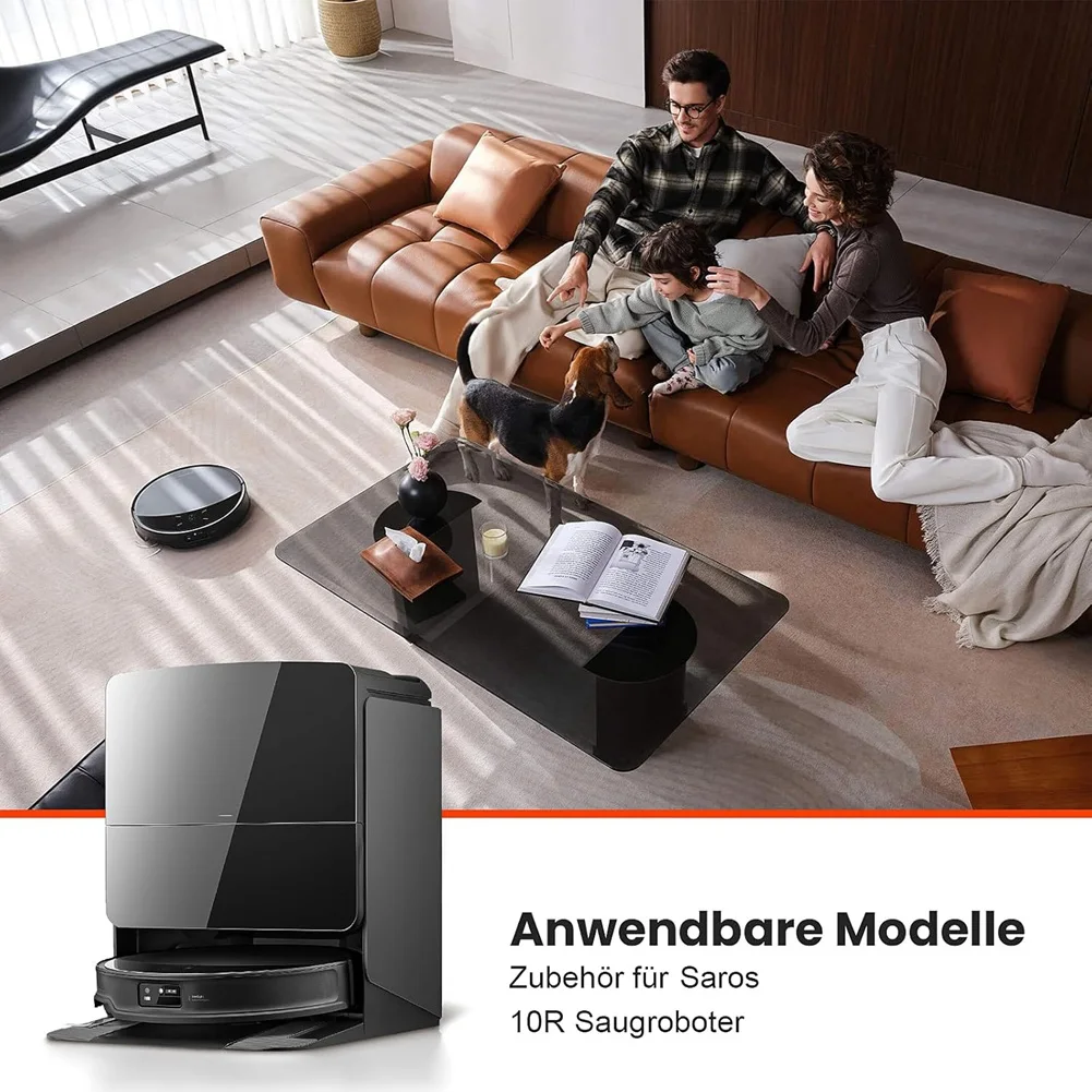 

Набор аксессуаров A39T для пылесоса Roborock Saros 10R: основная и боковые щетки, HEPA-фильтр, салфетка для влажной уборки, мешки для сбора пыли