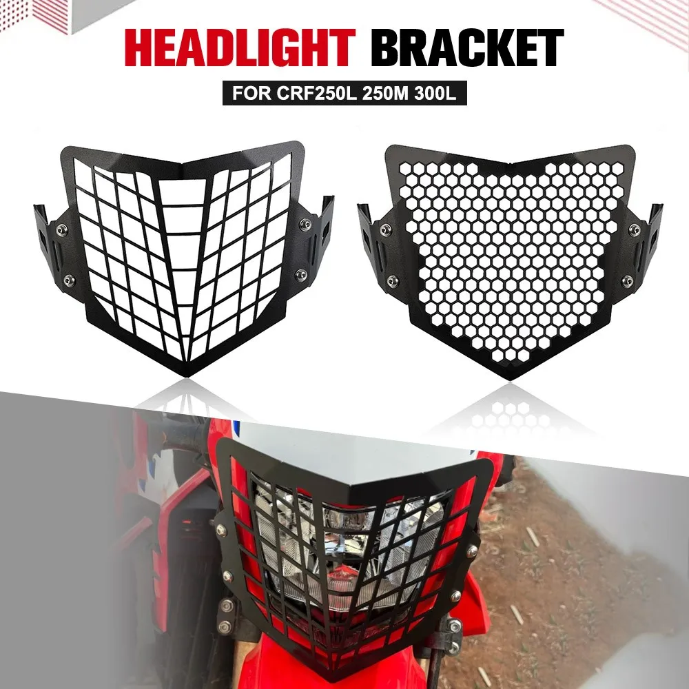 

2023 2022 For Honda CRF250L 250M 300L Motorcycle Accessory Headlight Guard Cover Protection Grill 2013-2017 2018 2019 2020 2021