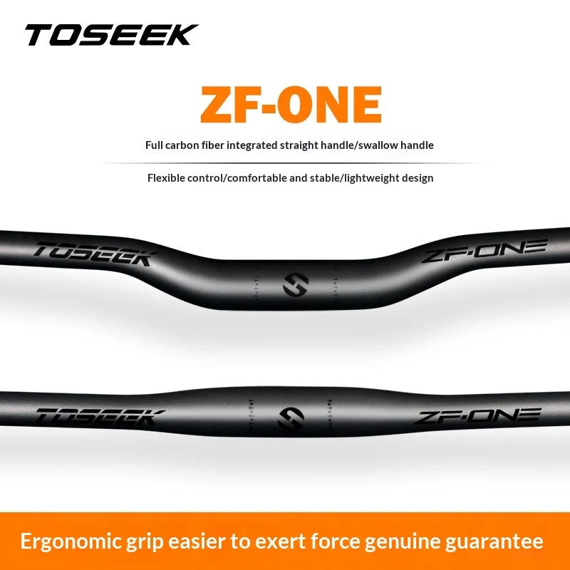 TOSEEK Carbon Fiber MTB Handlebar 31.8mm – Ultralight Rise/Flat Bar, 580-760mm Width for Mountain Bike