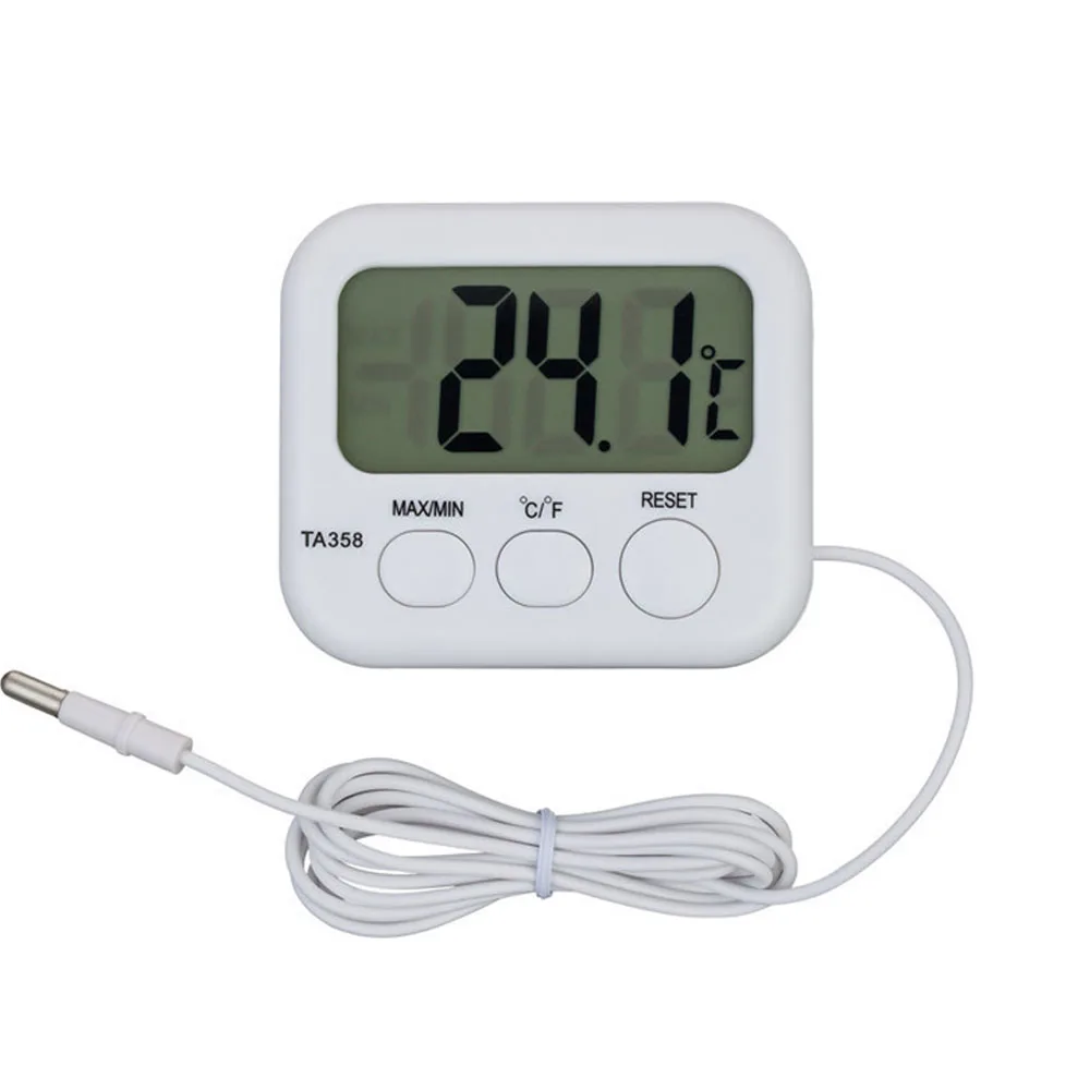 

LCD Digital Display Thermometer Refrigerator Fish Tank Aquarium Electronic High Precision Thermometer with 1.5M Probe Sensor