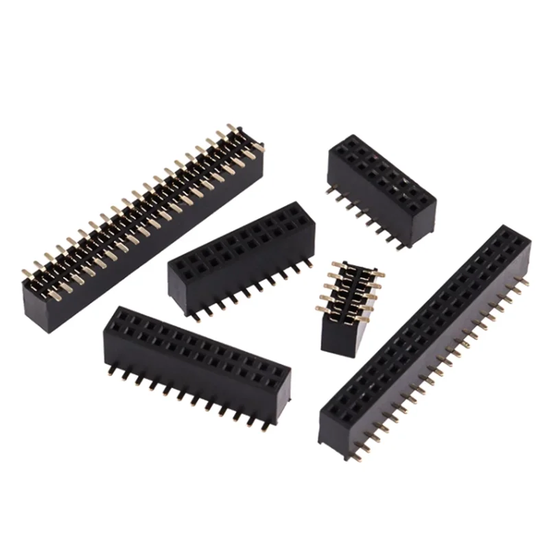 10PCS 1.27MM SMD Double Row Female Socket 2*2/3/4/5/6/7/8/9/10/12/16/20/40/ PIN Female Header Connector