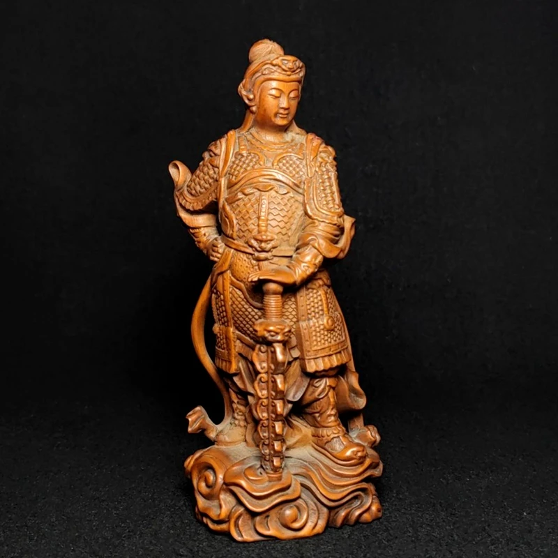 1919-art-antique-taille-162x67-cm-buis-chinois-sculpte-a-la-main-guerrier-wei-tuo-figurine-statue-decoration-netsuke-a-collectionner