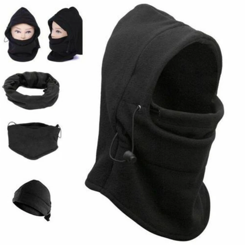 Thermal Fleece Cycling Caps Balaclava Hats Hooded Windproof Neck Warmer Winter Face Mask Bike Motorcycle Beanies Masked Cap