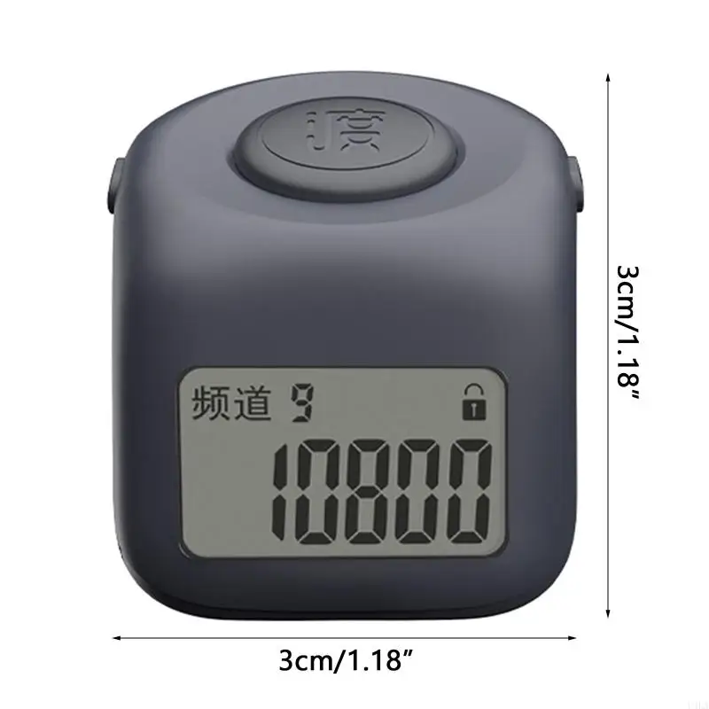 U4LA Preciso silencio mano Tally mano Durable Fingerring Oración Ligera Oración Ligera Clicker 9 canal