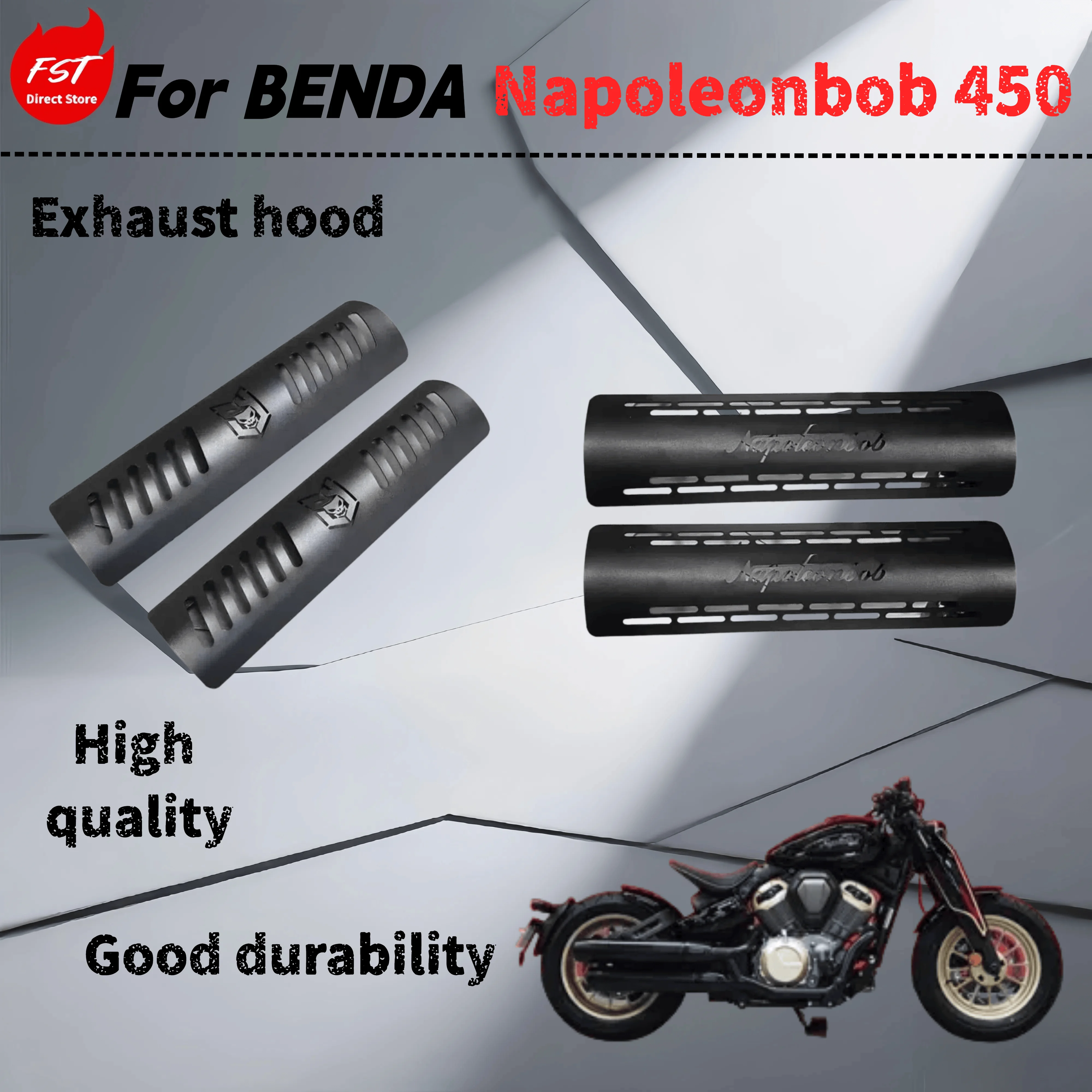 

For Benda Napoleonbob 450 retrofit heat shield exhaust scald shield protective cover non-destructive installation