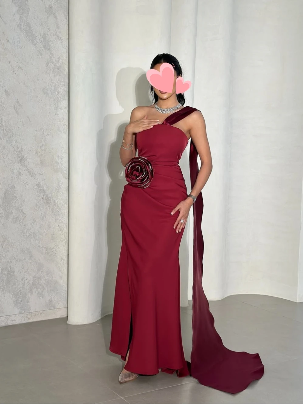

Other Shore Elegant Vintage Sexy Red Beads Flower Satin Stylish New Customized Formal Occasion Prom Dress Evening Party Gowns