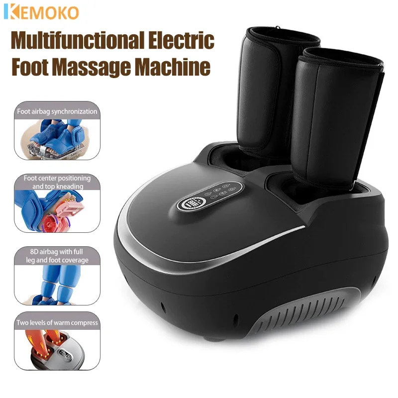 

Foot Massage Machine Fully Automatic Calf Foot Massager Kneading and Pressing Hot Compress Air Pressure Vibration Foot Massager