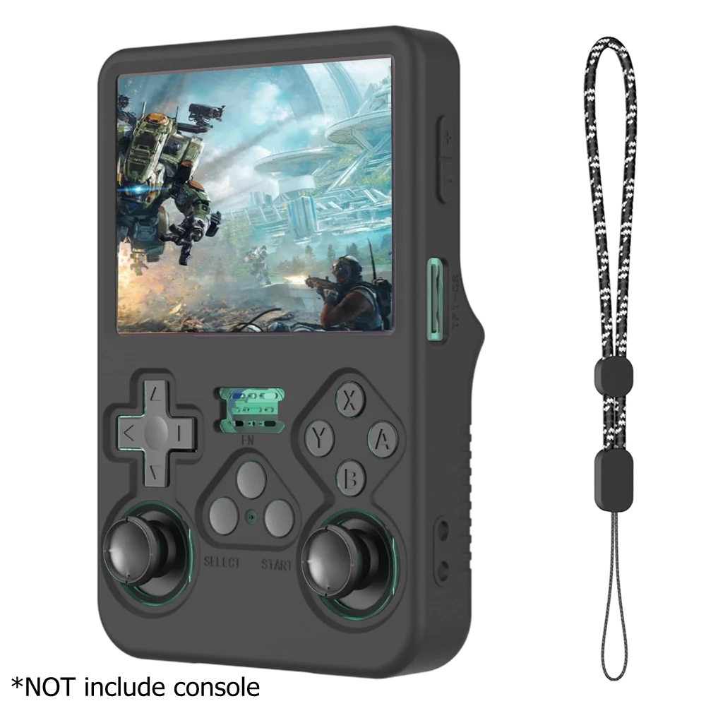 ل R36S ريترو وحدة تحكم بجهاز لعب محمول لينة غطاء من السيليكون مع الحبل المضادة للسقوط المضادة للخدش الغطاء الواقي شل الملحقات