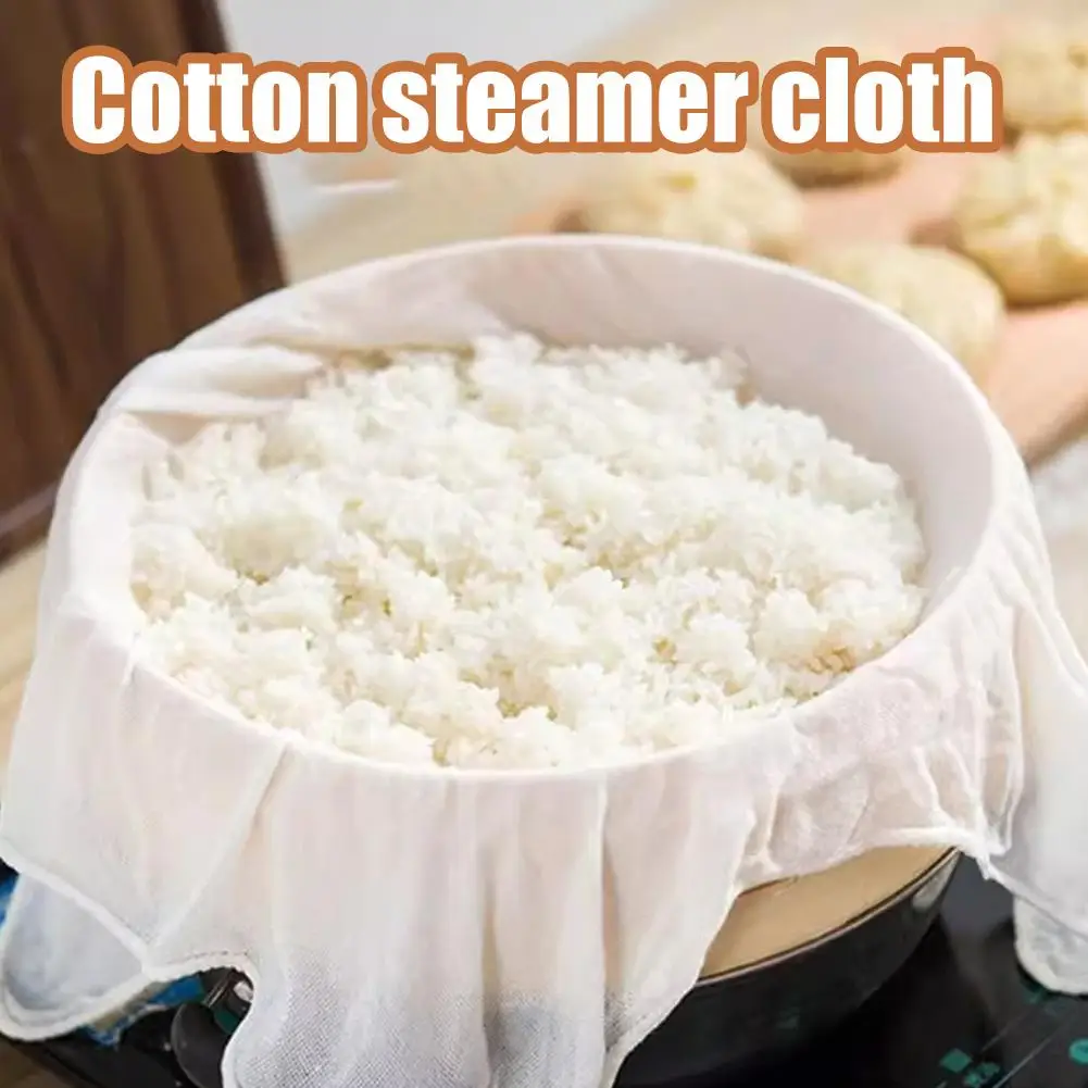 40/50/60CM Pure Cotton Steamer Cloth Household Drawer Cloth Steamed Rice And Bun Mat Round Cotton Gauze Kitchen Steamer