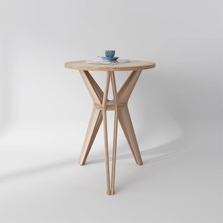 

Nordic Creative Round Plywood Coffee Table Bed Sofa Side Table Tea Fruit Snack Plate Tray Small Desk Living Room Coffee Table