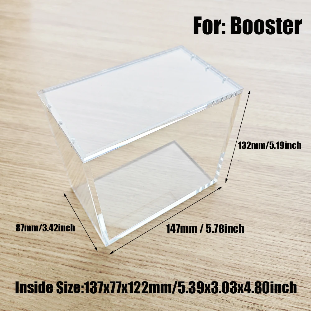 صندوق عرض مناسب لحامل العرض المقاوم للغبار من الأكريليك POKE، مناسب لتخزين صناديق العرض الواقية ETB والمعززة