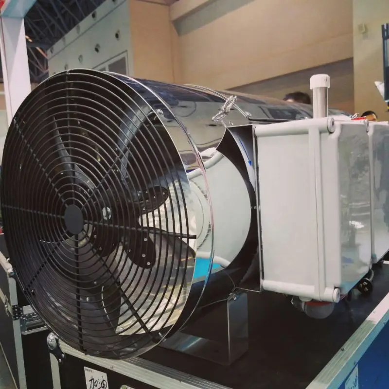 جودة عالية 64500kcal/h طبقة مربية الدواجن نظام الزراعة اللاحم الكهربائية الغاز الهواء سخان منفاخ ساخن مع عربة محمولة