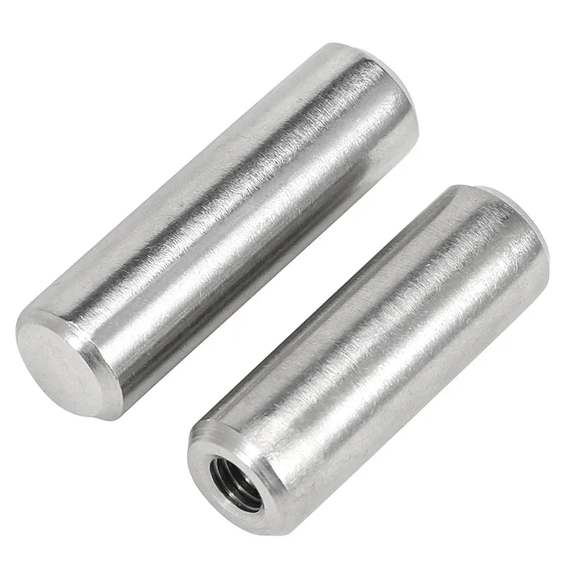 M3-M6 Internal Thread Cylindrical Pin GB120 Female Thread Locating Dowel Pin 304 Stainless Steel OD 4-12mm Length 12-80mm