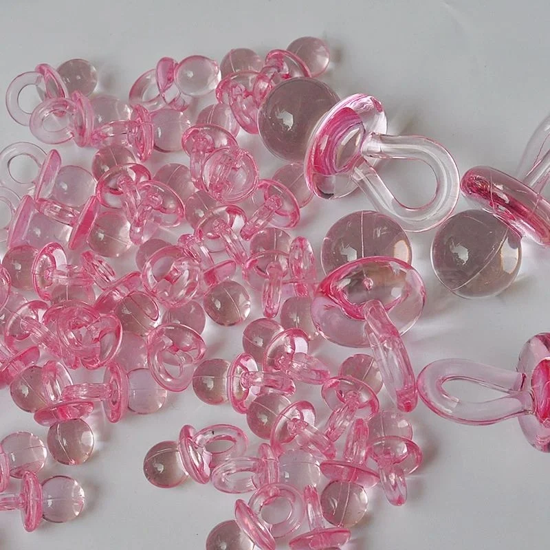 50/100 قطعة أكريليك صغير أزرق وردي مصاصة الحلمة النثار للطفل دش الديكور الجنس تكشف الجدول مبعثر حفلة عيد ميلاد #2