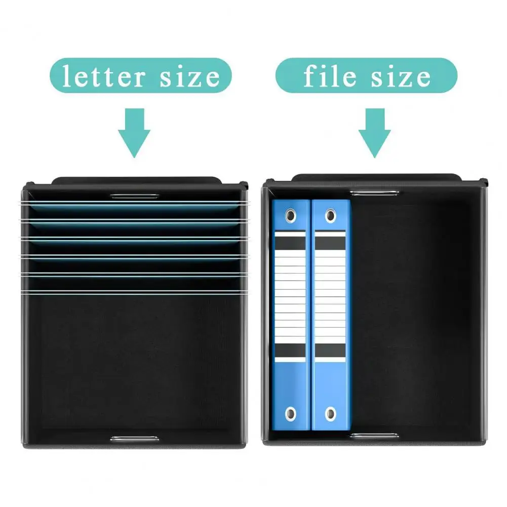 

Document Organizer Metal Handle File Storage Box with Lid for Hanging Office Documents Legal Letter Size Organizer Bin Portable