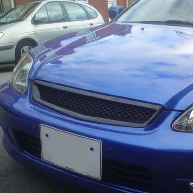 

Matte Balck Front Engine Hood Mesh Grille Bumper Racing Grille For Honda Civic EK CX DX EX HX LX Type R 1999-2000