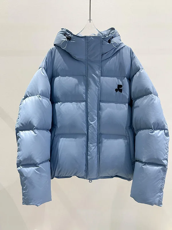 

Модная утепленная хлопковая куртка 2025 года, зимнее женское пальто с капюшоном в стиле «хлебный пуховик», парная верхняя одежда в студенческом стиле, трендовая