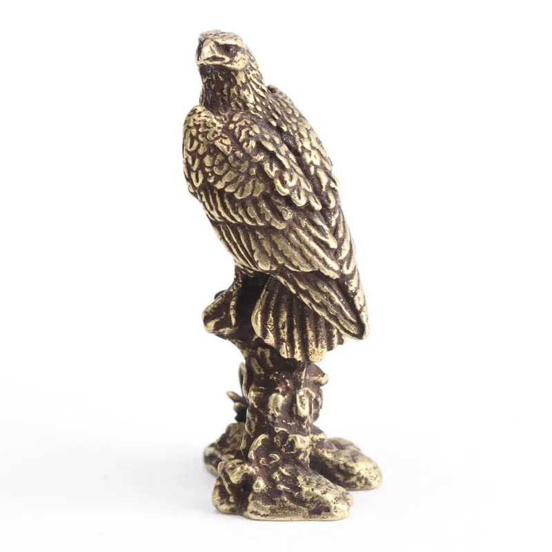 

Eagle Statue Miniature Sculpture Handmade Crafts Ornament Vintage Copper Bird Figurine For Interior Home Desk Animal Decoration