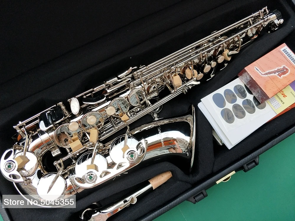 

Alto Saxophone A-9937 WO37 one to one structure model brass Nickel Plated Eb Tune Sax Alto Musical Instruments Included Case