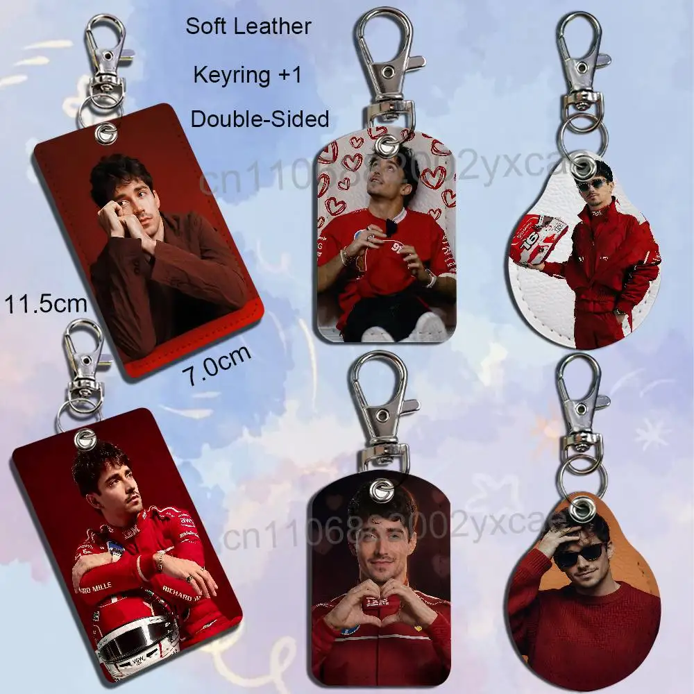 Italian Grand Prix Charles Leclerc  Holder For Bank Business Work Card Holder Student Card Case Bus Card Keychain