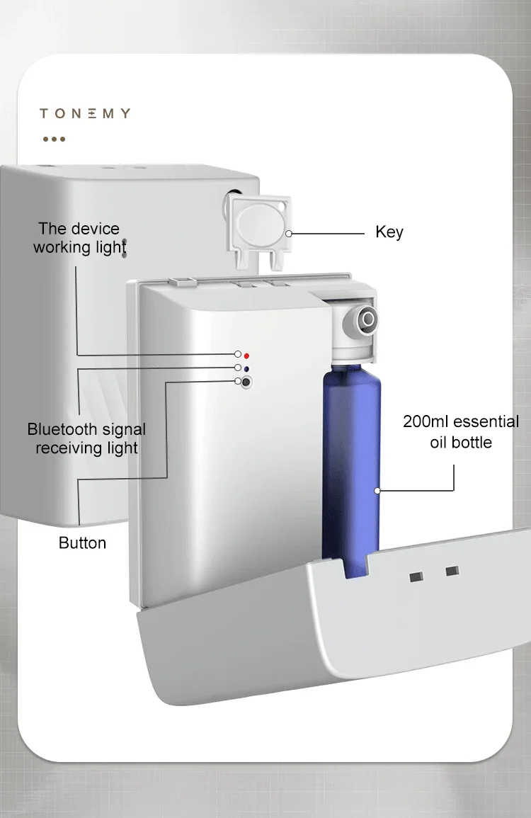 Wall Mount Silent Home Aroma Diffuser Electric Smart Scent Diffuser Waterless Oil Diffuser