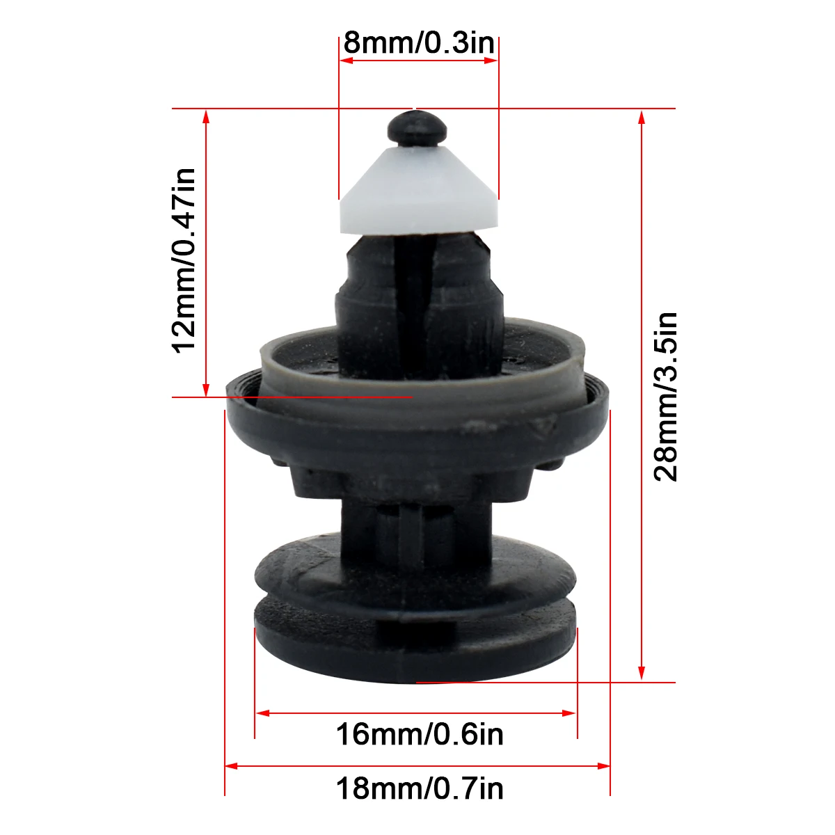 20X Nylon Plastic Rivets 8mm Hole Fastener Clip Car Door Panel Card Push Retainer Trim Clips For Ford Kuga C-Max Focus 2005-2014