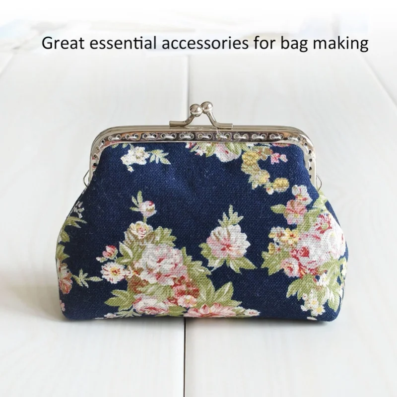 10개 8.5cm 정사각형 금속 프레임 걸쇠 잠금 클립 지갑 가방 만들기 DIY 공예 용품