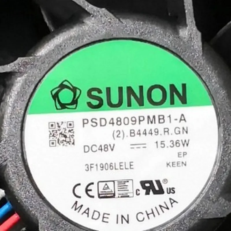 for SUNON Jianzhun 9238 48V 15.36W PSD4809PMB1-A 4-Wire Temperature Control Cooling Fan 9CM