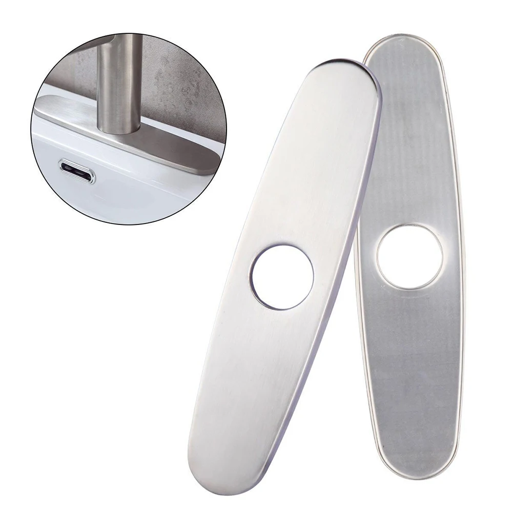 Brand New Faucet Cover Plate Faucet Plate Sink Hole Cover Stainless Steel Faucet Plate Escutcheon Brushed Nicke