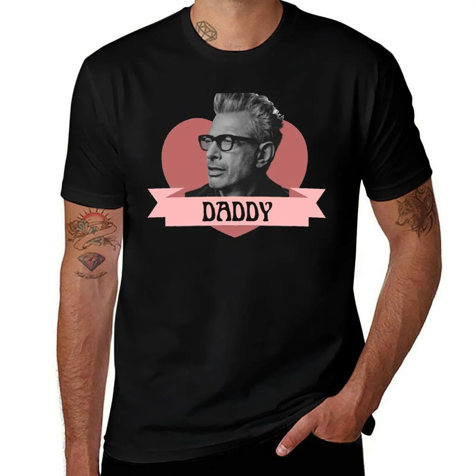 

Футболка Jeff Daddy Goldblum With a Heart, вдохновленная знаменитостями heckinfarout, мужская футболка из 100% хлопка, футболка люксового бренда