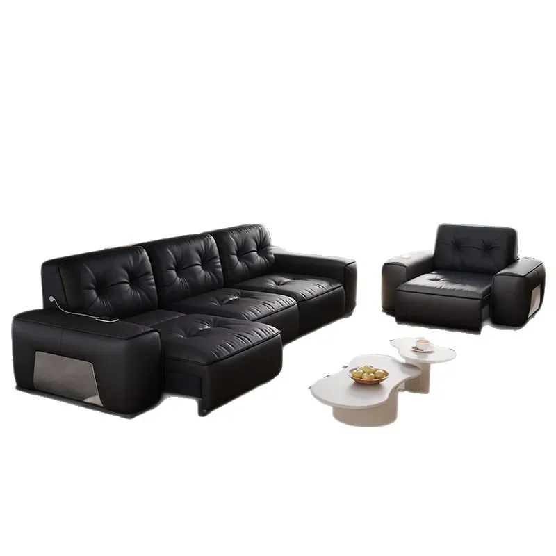 for Black King Kong Electric Sofa Bed 3 Seater Adjustable Retractable Folding Couch Washable Dual Purpose for Living Room view 5