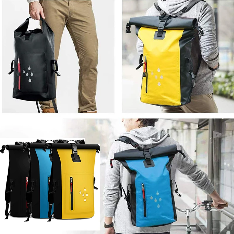 25L Outdoor PVC Waterproof Swimming Bag Large Capacity Camping Water Dry Bag Backpack Airtight Ocean Pack Paddle Bag Men Women