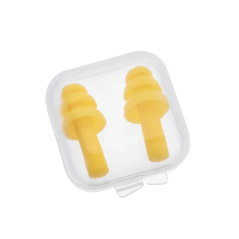 Bouchons d'oreille anti-bruit pour sports nautiques, bouchon d'oreille de natation, étanche, silicone souple, suppression du bruit du sommeil, blocage du son, 1 paire