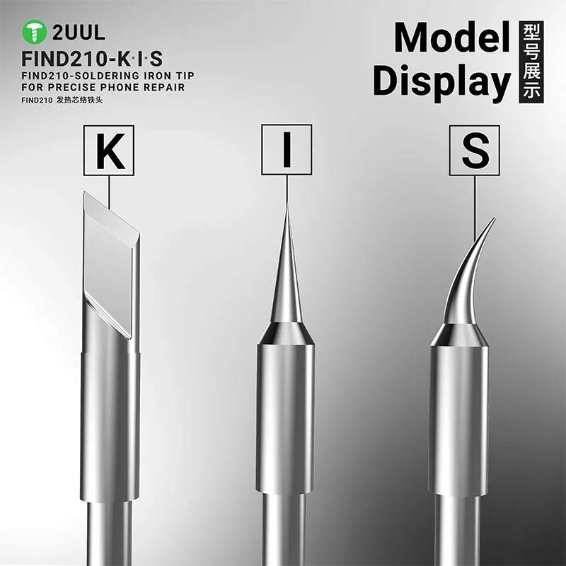 2UUL C210 Integrated Soldering Iron Tip Heating Core Efficient Heat Conduction for JBC Sugon Aifen T210 T26 A9 Soldering Station