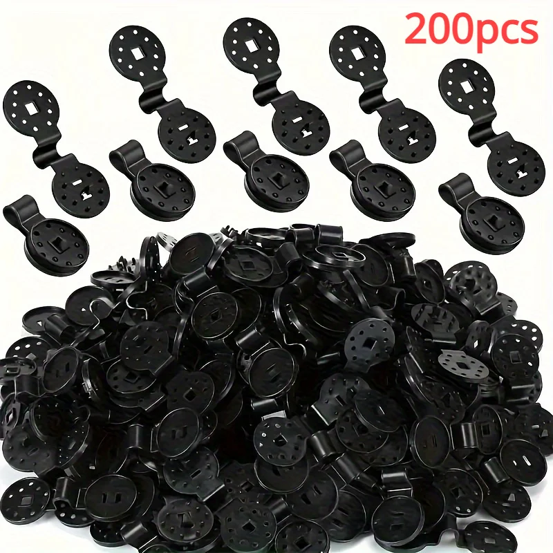 50-200Pcs Durable Plastic Shade Fabric Clips-Round Mesh Fixing Clips for Shade Curtains Garden Nets and Outdoor Tent Accessories