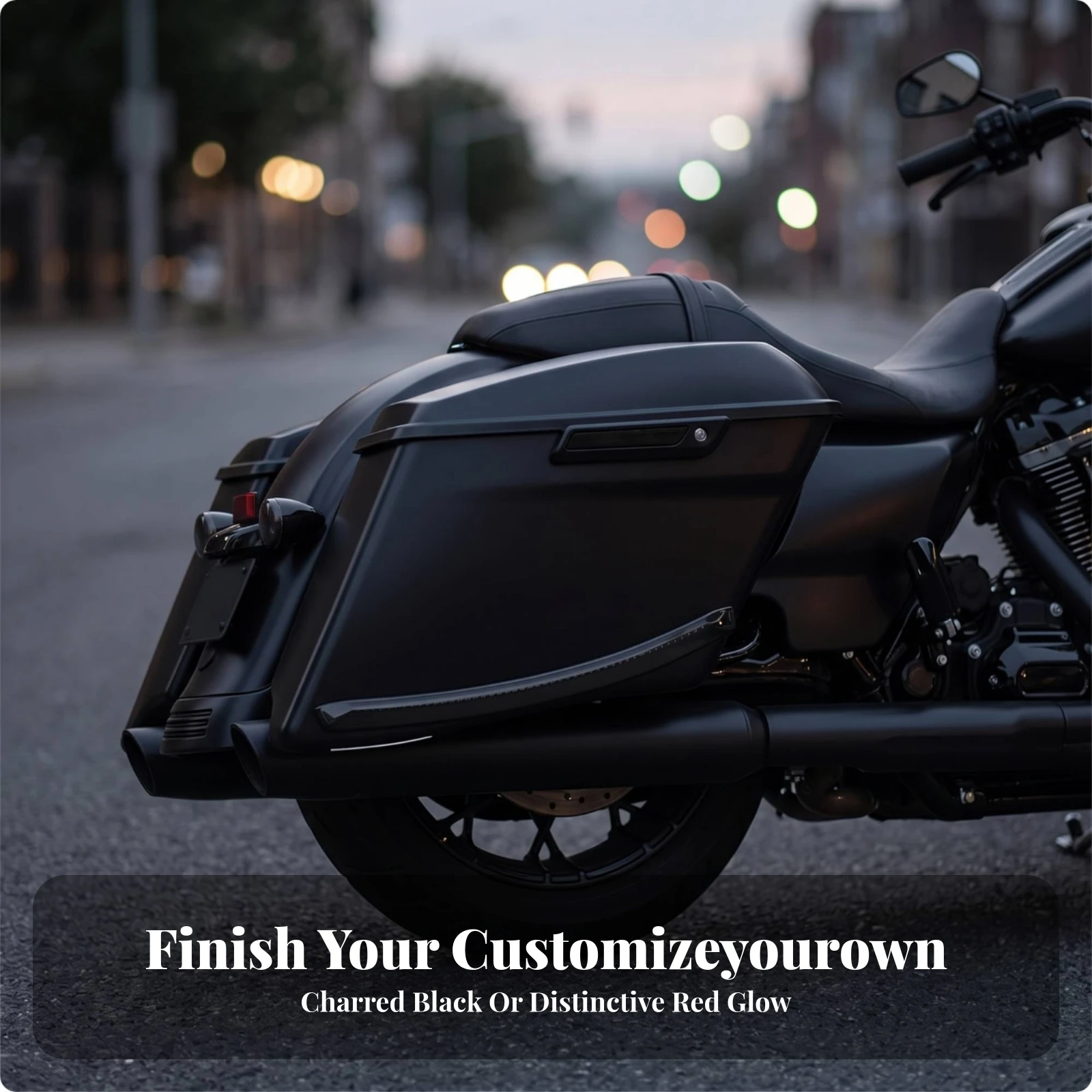 Saddlebag Light Kit Curved LED Light Strips with Mounting Clips Lighting Impact-Resistant Adjustable for Motorcycle Riders