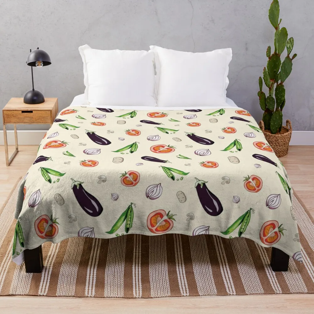 vegetable pattern Throw Blanket Multi-Purpose Luxury Brand Softest Sleeping Bag Blankets