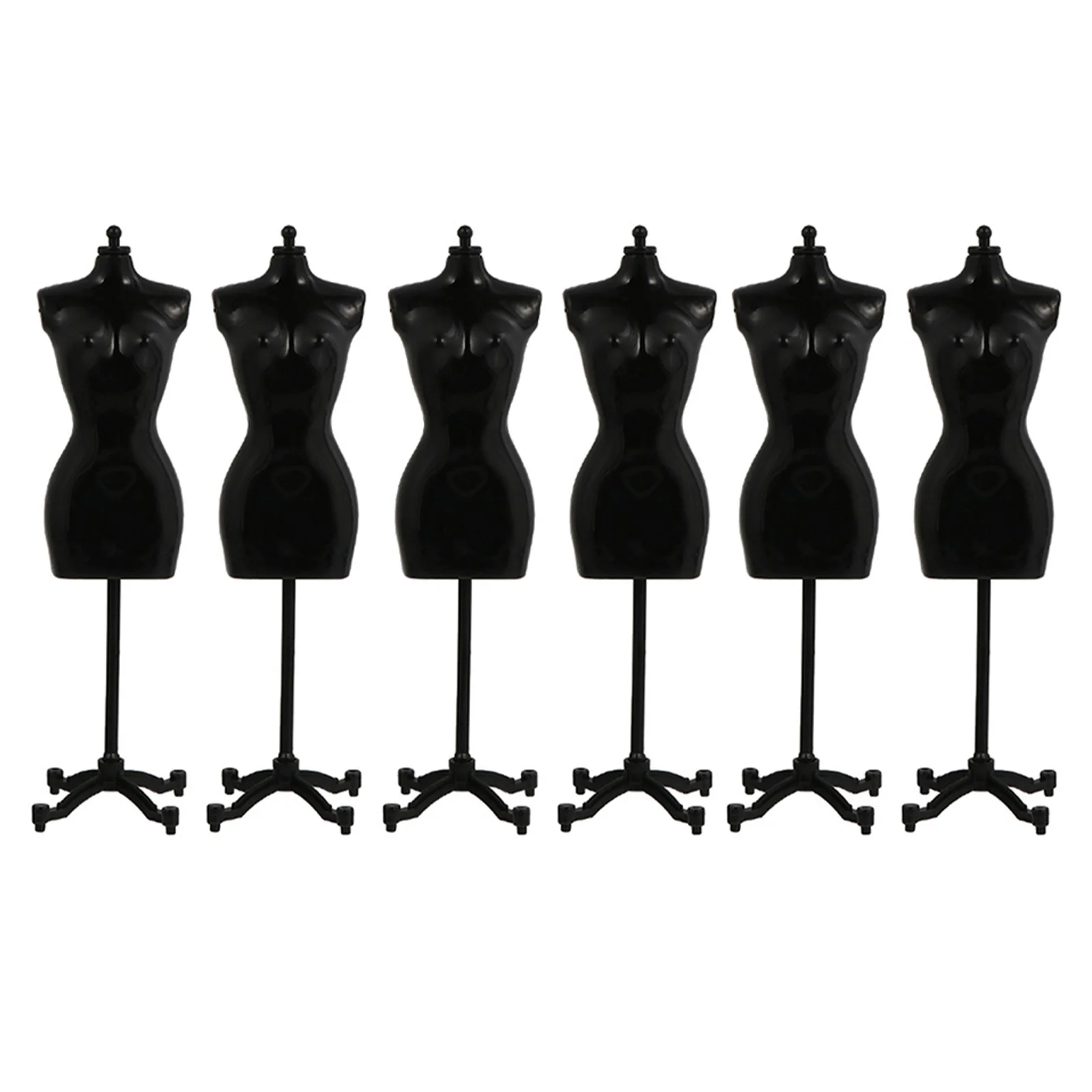 

6Pcs Mini Dress Holders Plastic Display Stands Strong Stable Base for Clothes Display and Collection Decoration
