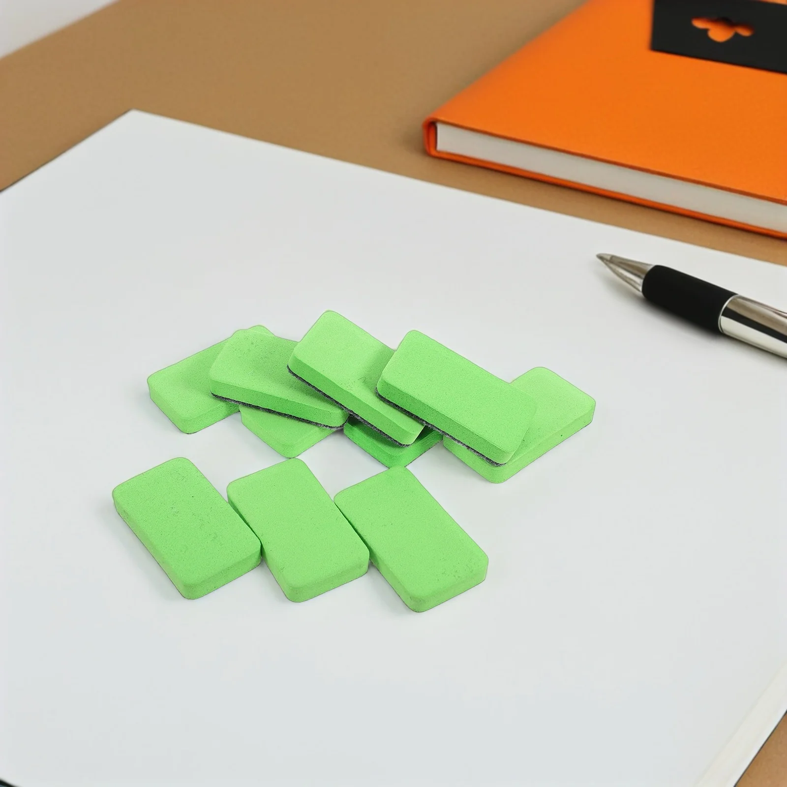 100 قطعة ممحاة السبورة الصغيرة الصغيرة الجافة محو مجلس الأنظف لمكتب الفصول الدراسية المنزل قابلة لإعادة الاستخدام محايات السبورة للمعلمين