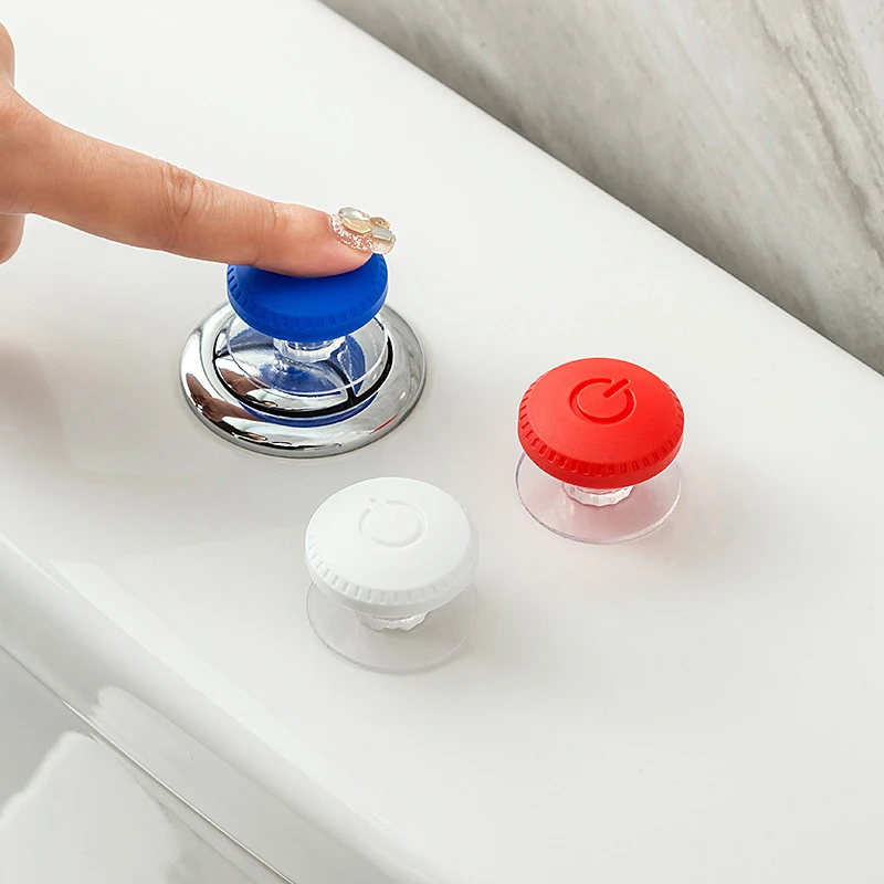 1pc Toilet Press Button Toilet Press Button pulsanti del serbatoio dell'acqua del bagno interruttore a pressione decorazione della stanza da bagno protezione per unghie
