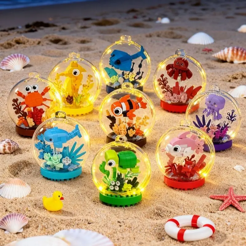 

DIY Micro Brick Ocean Animal Set for Adults girls gifts MOC Sea Animal Building Bricks mini blocks construction set kids boy toy