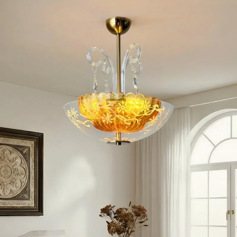 Vintage French Chandelier for Dining Room High End Ceiling Light for Bedroom Study Romantic American Style Home Decor Main