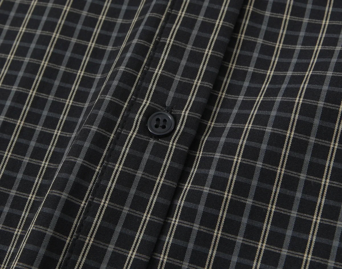 ملابس نسائية جديدة لخريف 2025 بمزاج غير رسمي قميص علوي مخطط وبسيط وطية صدر السترة وأكمام طويلة #4