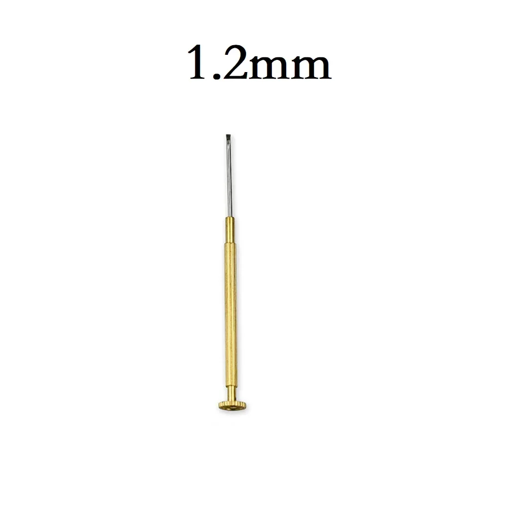 1 buah obeng Slot presisi 1.0/1.2/1.4/1.6mm, pisau datar untuk jam tangan, aksesori alat perbaikan sekrup lepas pasang ponsel