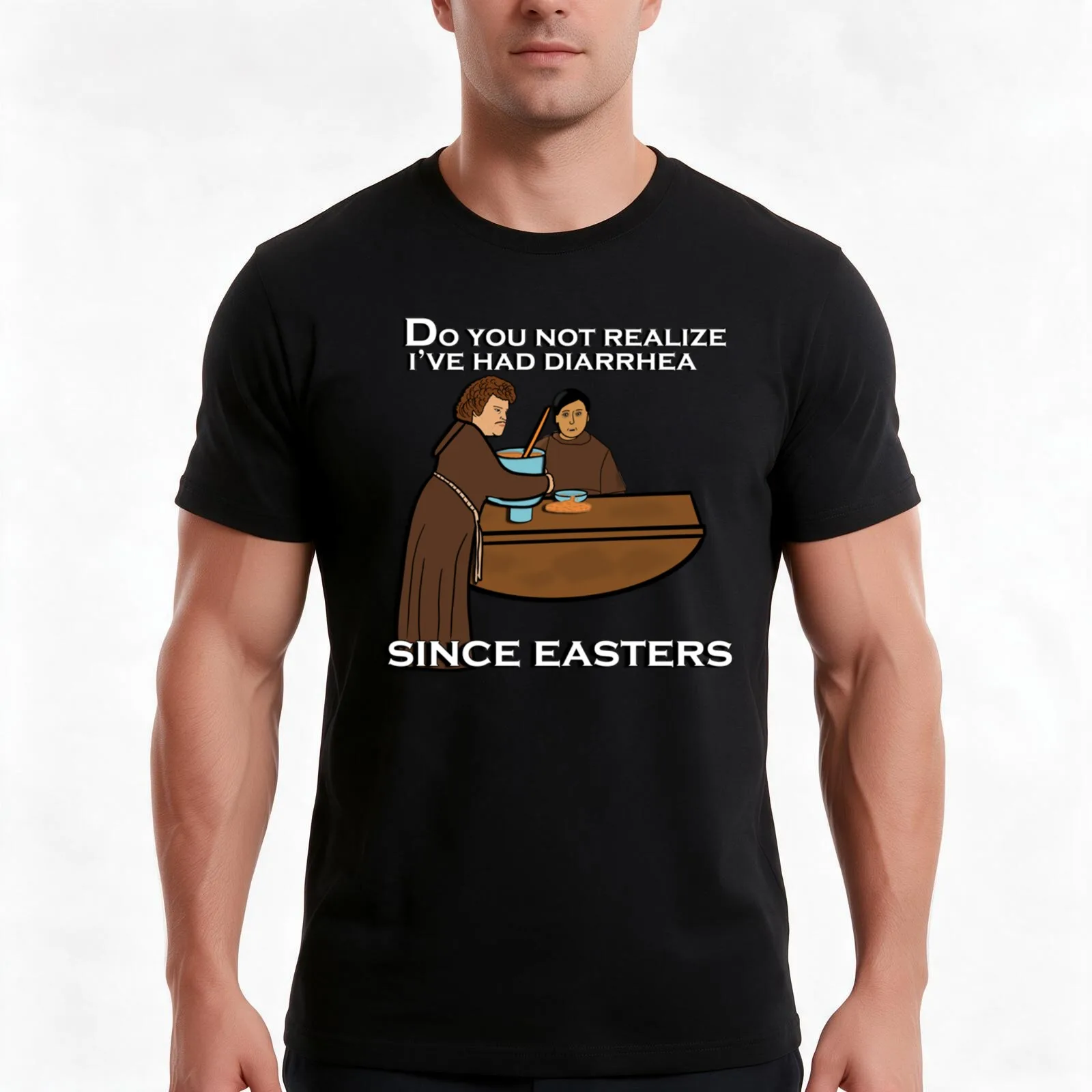 Nacho Libre diarrhea since easters T-Shirt, Summer Casual Cotton Tee, Oversized Streetwear Tops, Vintage Graphic Print