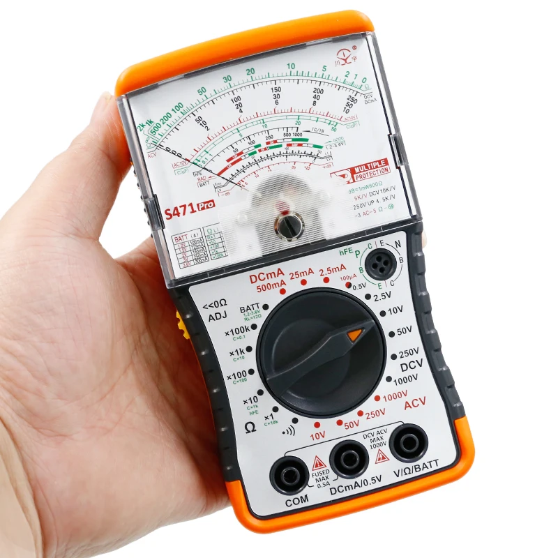 NJTY S471PRO Mini-Analog-Multimeter, universelles hochpräzises mechanisches Anti-Burn-Multimeter – Detail 16