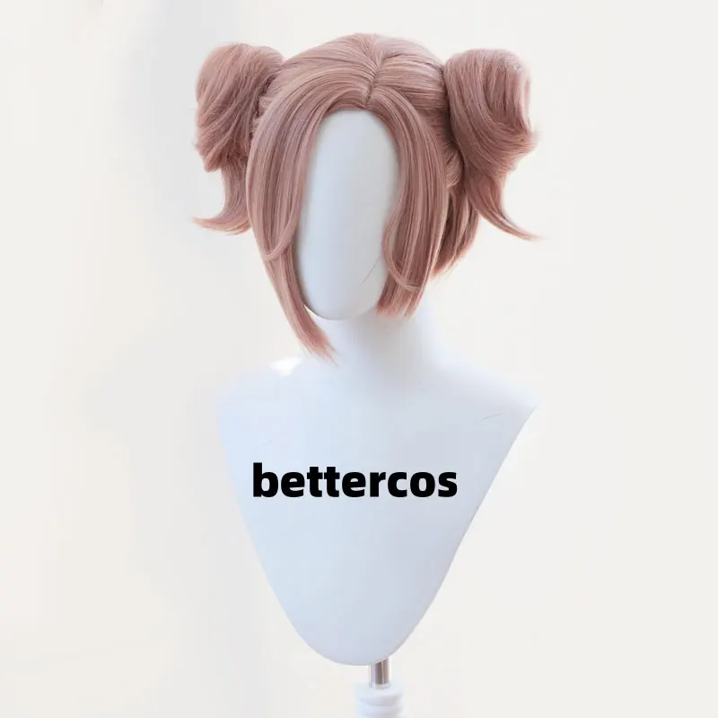 Komatsu Nana Peruca Cosplay Castanha Curta com Bolos, Cabelo Sintético Resistente ao Calor, Boné Anime, NANA