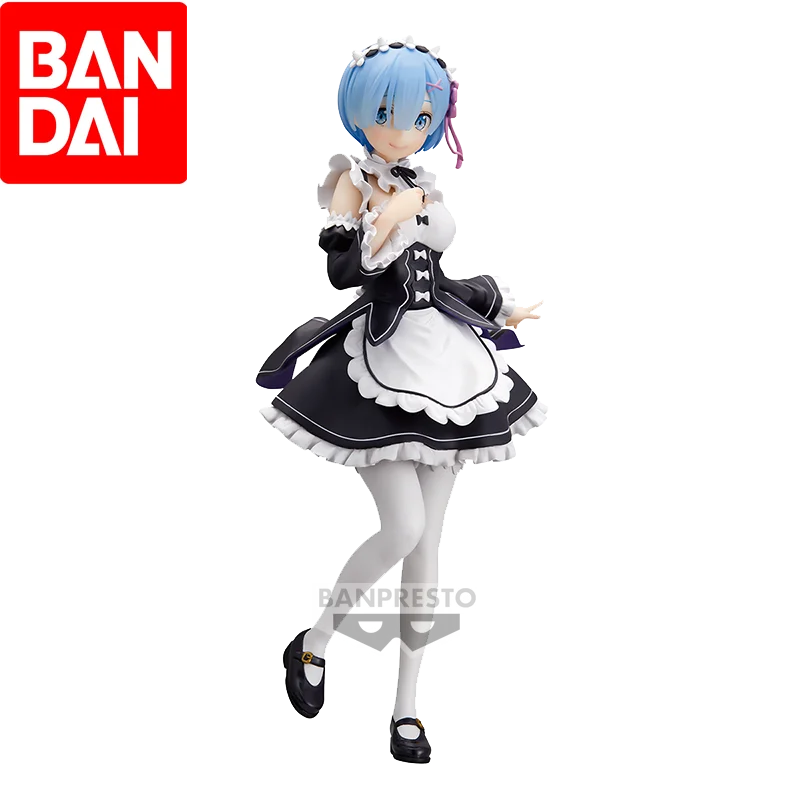 

Bandai Rem Figure from Re:Zero, Exquisite Painting Resin Material, Maid Costume Style, Must-Have for Fans, Popular Item