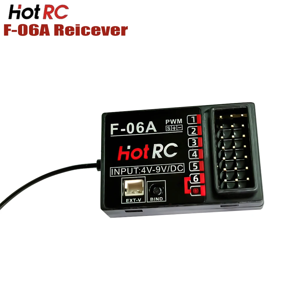 HOTRC nuovo DS 600 6CH 2.4G Hz sistema Radio trasmettitore telecomando con ricevitore F-06A per auto giocattolo RC barca