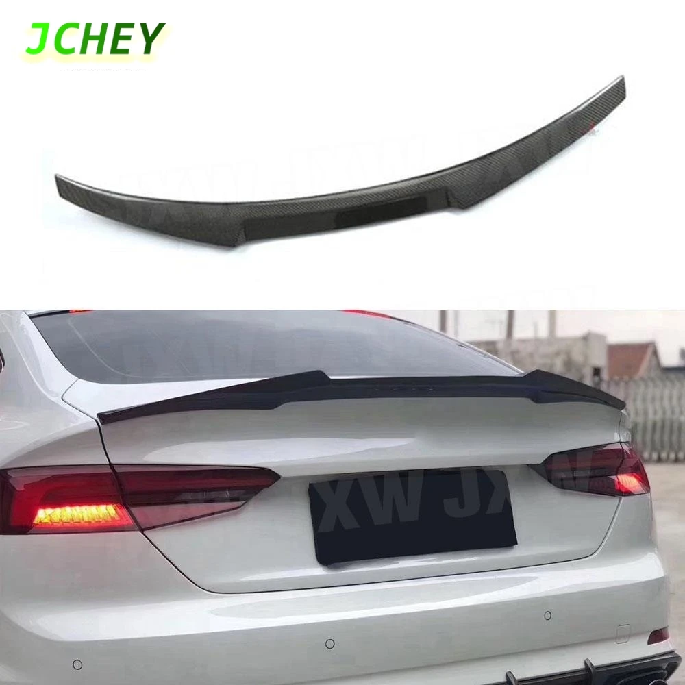 Задний спойлер JCHEY для Audi A5 S5 Sedan Coupe, спойлер 2017 2018 2019, накладка на багажник из углеродного волокна, наклейка на крылья, спойлер
